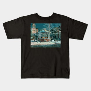 The Town Square in Winter II Kids T-Shirt